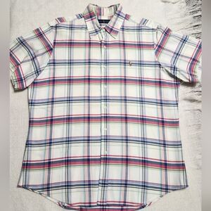 Ralph Lauren Multicolor Plaid Button Down Shirt Men Size Large